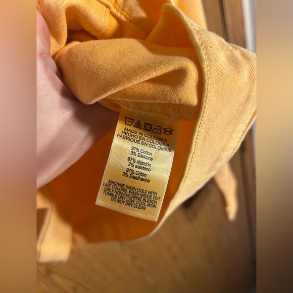 Michael Kors Faded Orange Denim Jacket w/ Gold Hardware - Picture 5 of 6